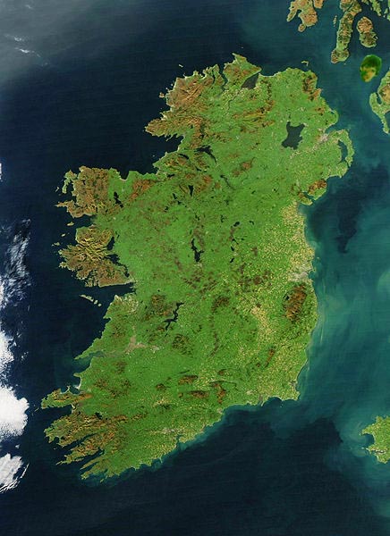 Ireland from space (NASA)